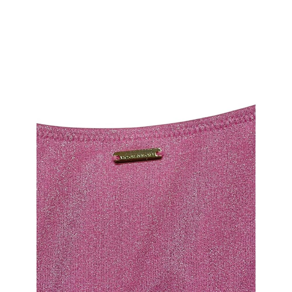 Victorias Secret Pink Sparkly Bikini Bottom Medium‎ Double Strap Lining - Picture 4 of 11